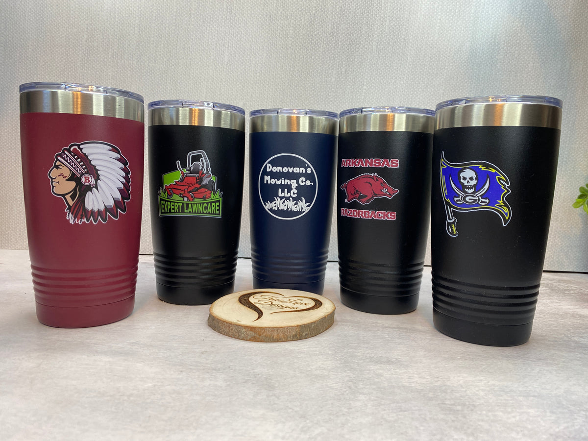 Printed 20 oz Tumbler Personalized with custom artwork or logo, Custom –  TrueLove Designs Shop