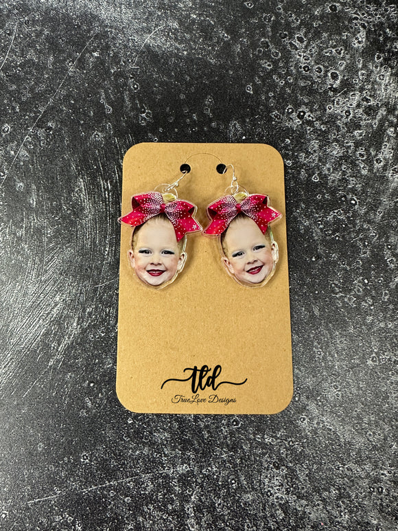 Face Picture Earrings, Personalized, Custom Double Sided Photo Earrings