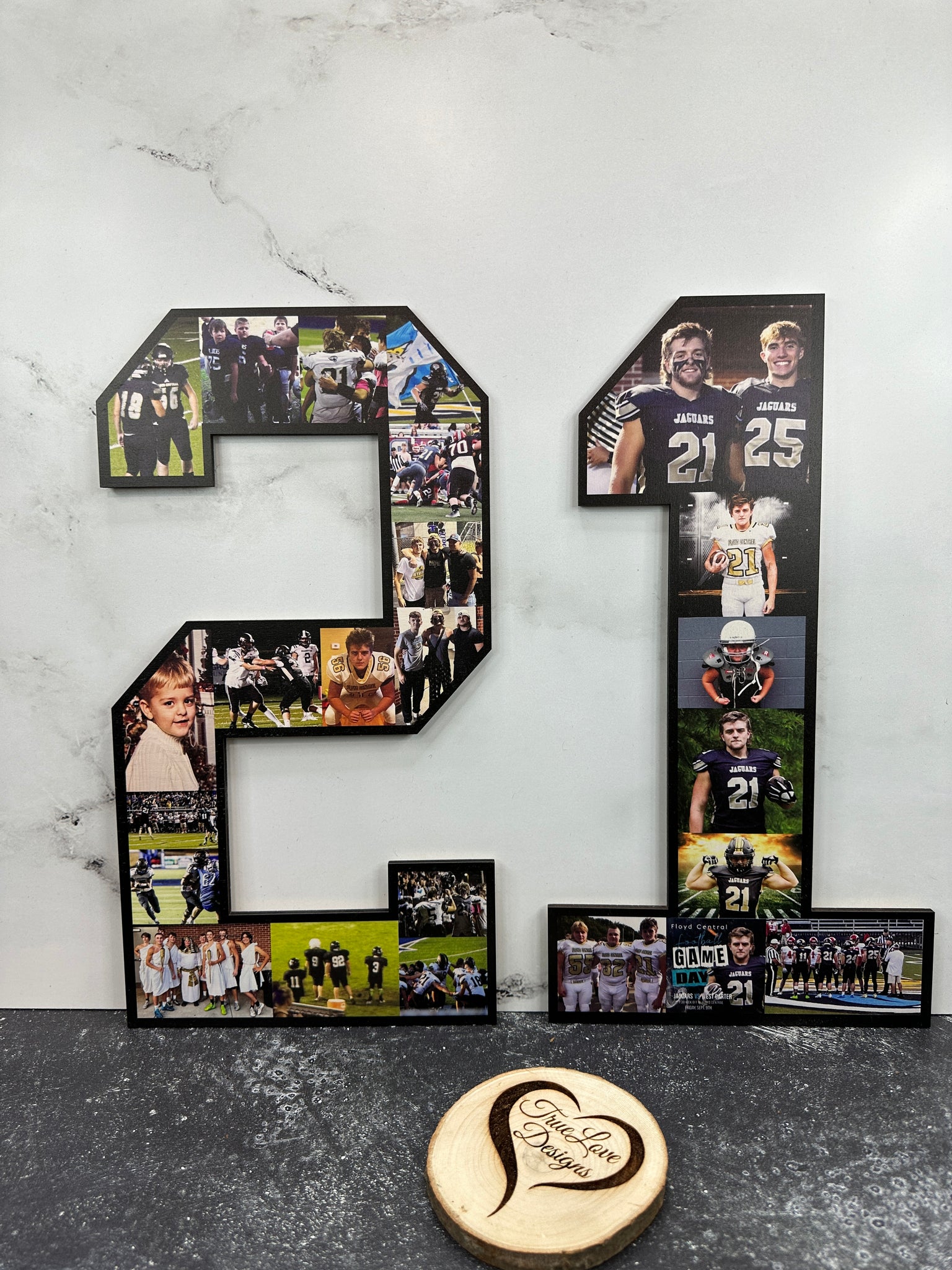 ANY NUMBER Photo Collage Senior Night Custom 1 or 2 Digit 