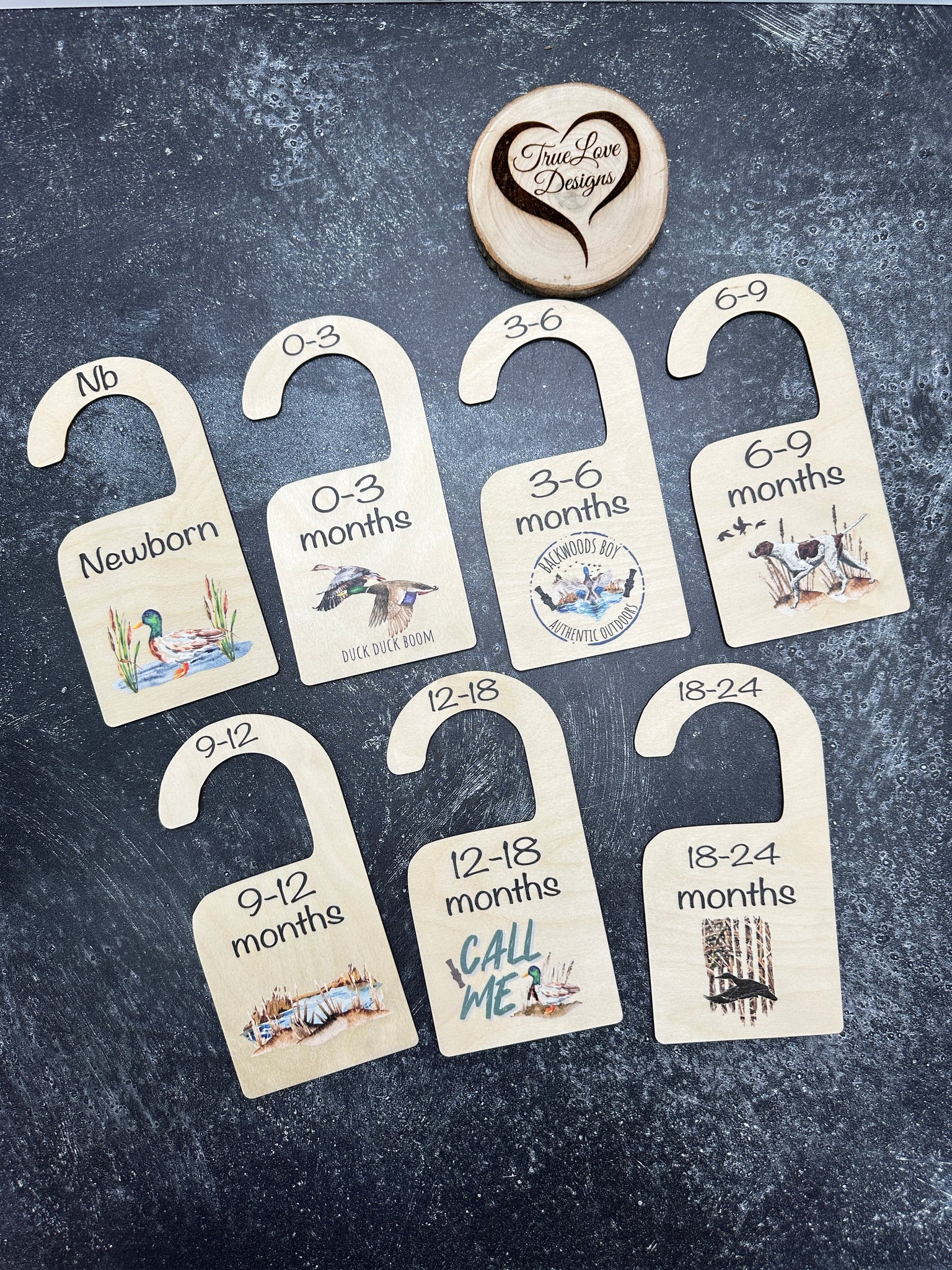 Wood Baby Closet Dividers, From Newborn To 24 Months Baby Clothes