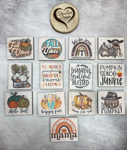 Everything Block Small Plaque: Fall - Plaque Only