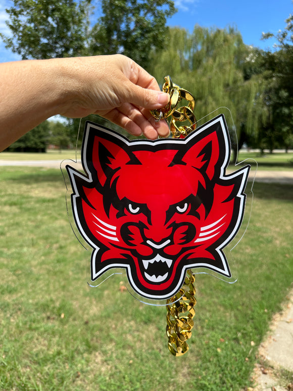 Brookland Bearcats Sports Turnover Chain Necklace, Hype Chain Sports Necklace, Team Logo Mascot, Mega Fan Chain, Oversized Medallion, Pimp Chain, Any Logo