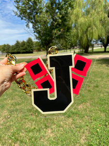 Jonesboro Hurricanes School Sports Turnover Chain Necklace, Hype Chain Sports Necklace, Team Logo Mascot, Mega Fan Chain, Oversized Medallion, Pimp Chain, Any Logo