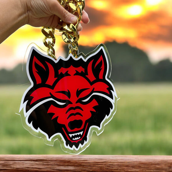 ASTATE Sports Turnover Chain Necklace, Hype Chain Sports Necklace, Team Logo Mascot, Mega Fan Chain, Oversized Medallion, Pimp Chain, Any Logo