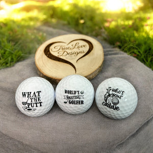 Funny Golf Balls, World's Okayest Golfer, 3 pack