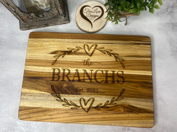 Wooden Cutting Board Personalized