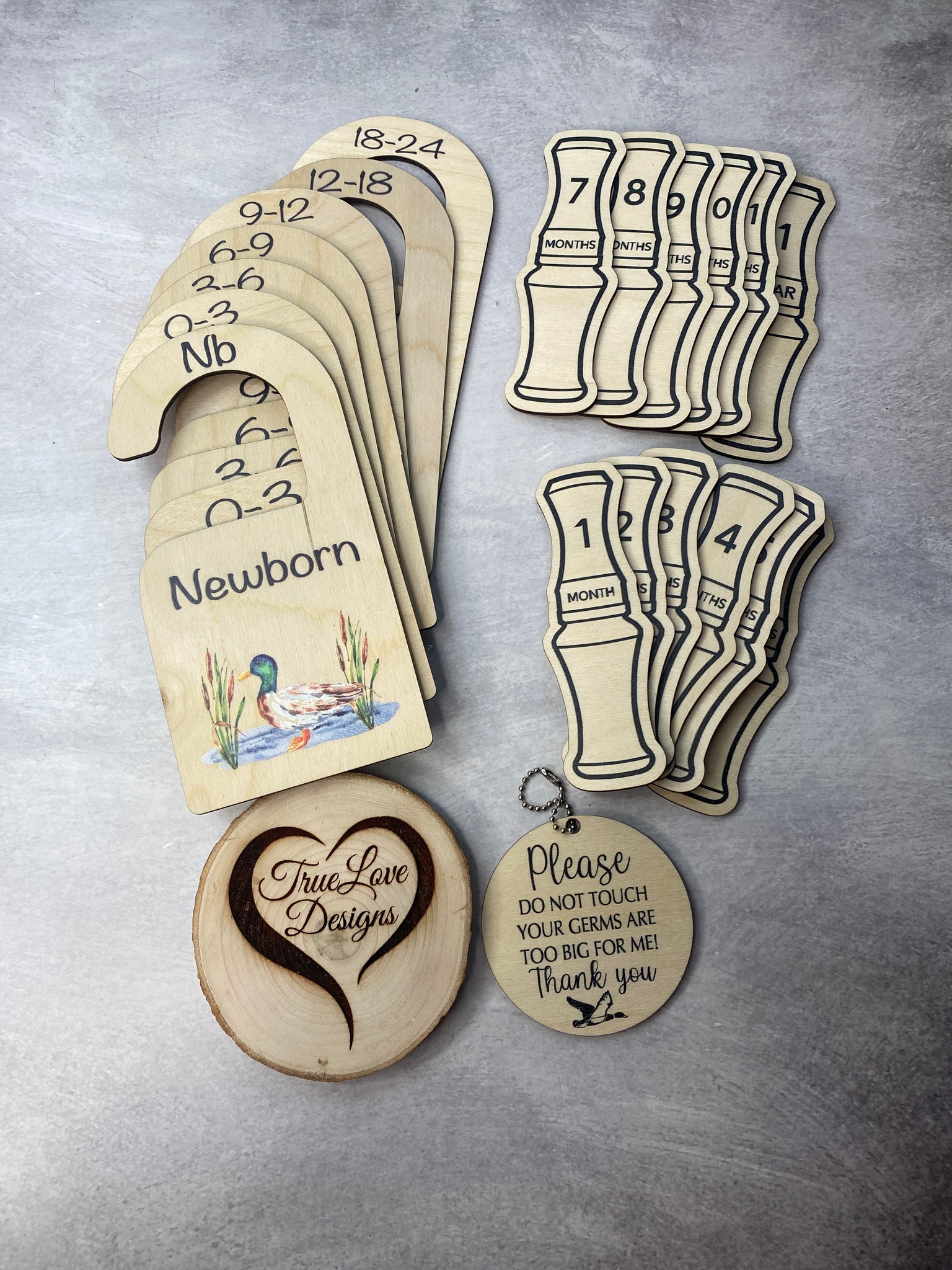 Wood Baby Closet Dividers, From Newborn To 24 Months Baby Clothes