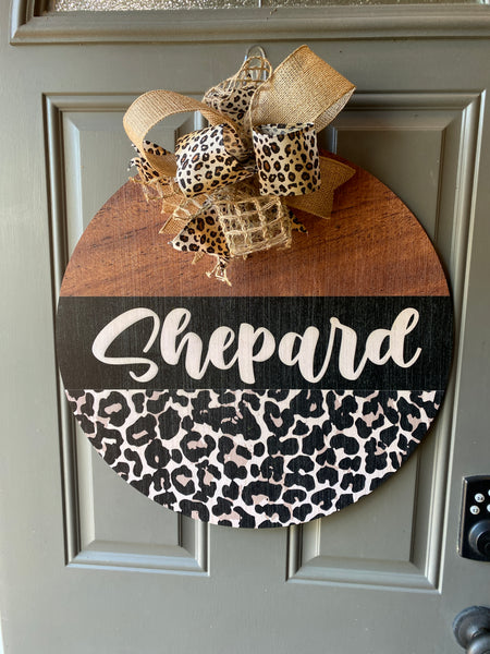 Where Are We? Leopard Print Decor Door Hangers For School