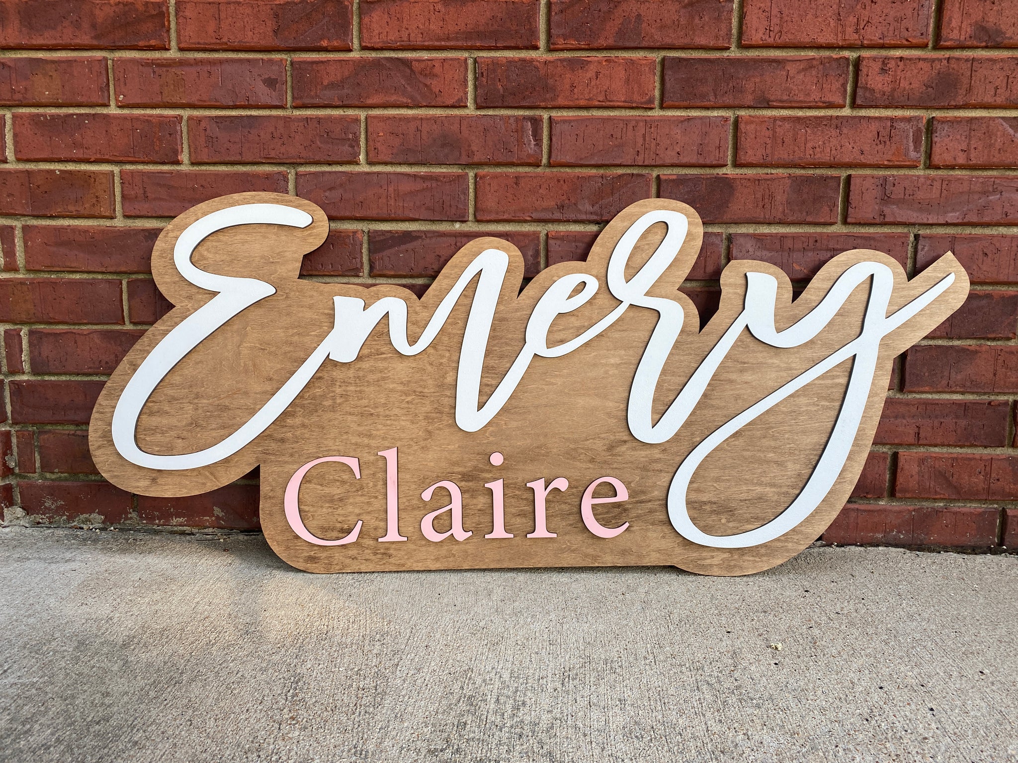 Large wood name sign, nursery name sign, boho nursery sign , above crib cut hotsell out, layered baby name sign, double baby name sign, cut out sign