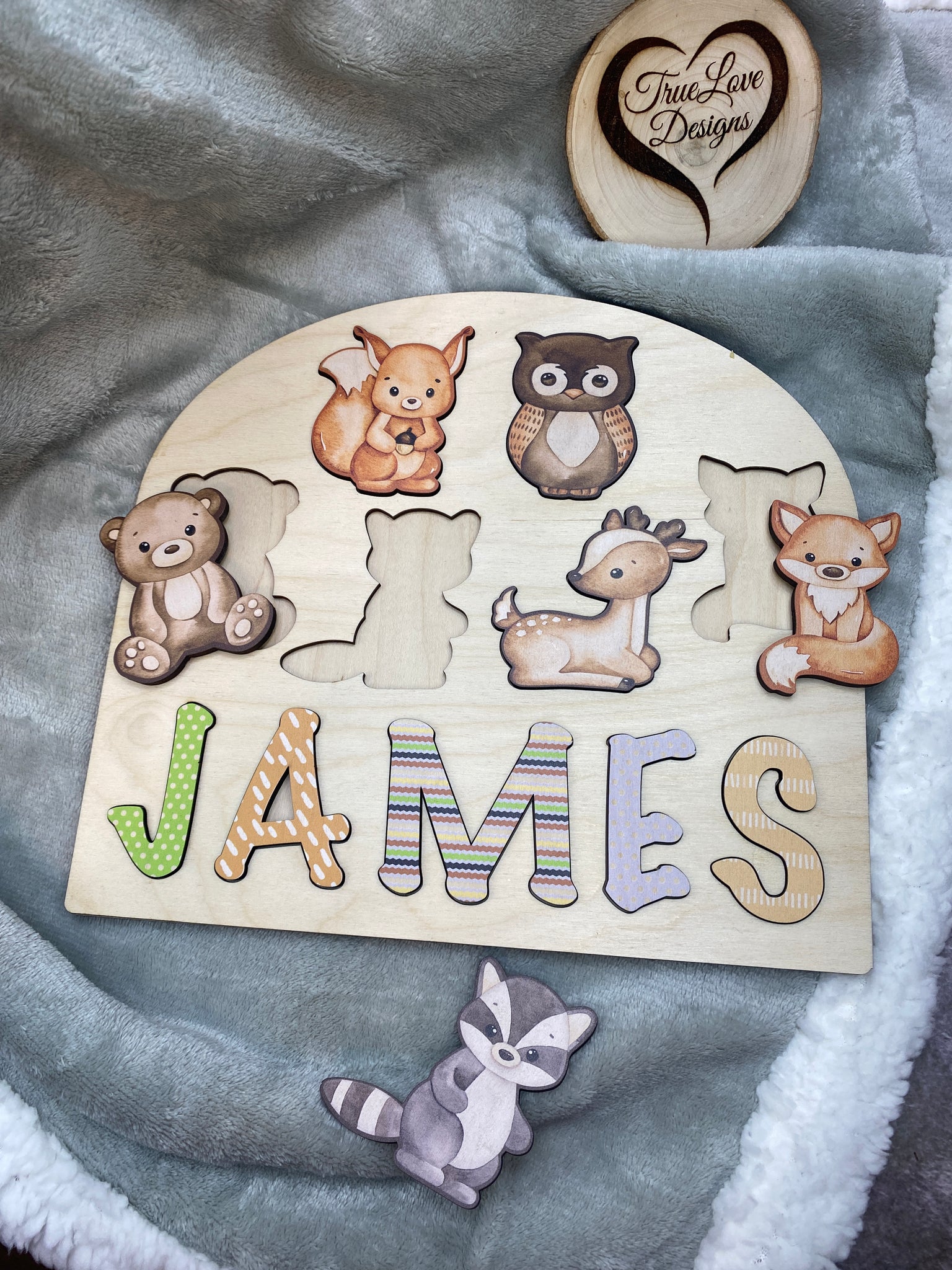 Personalized Name Puzzle With Animals Baby, Toddler, Kids Toys